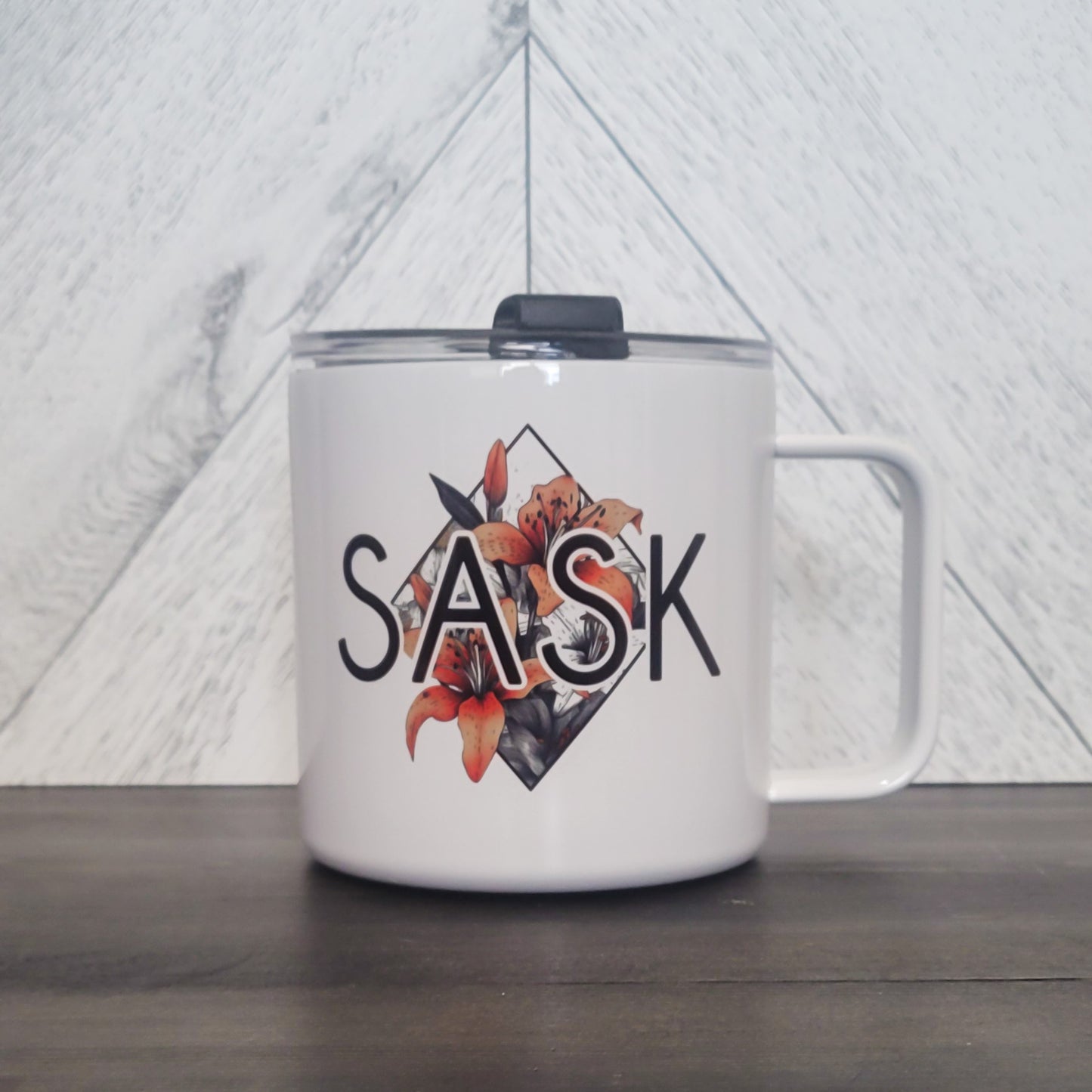 SASK Diamond Stainless Steel 17oz Coffee Mug