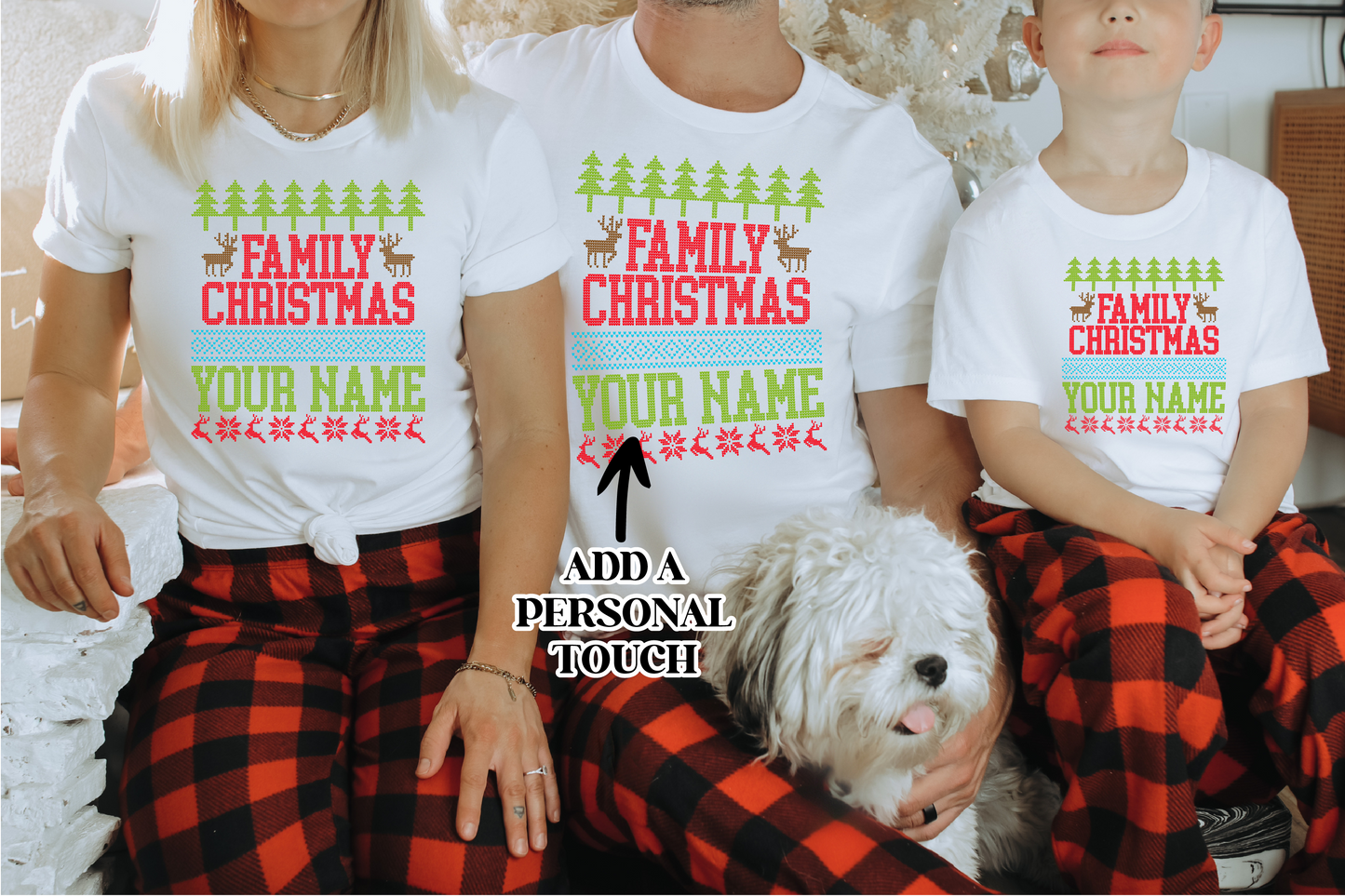Family Christmas PERSONALIZED Unisex T-shirt | Christmas Apparel