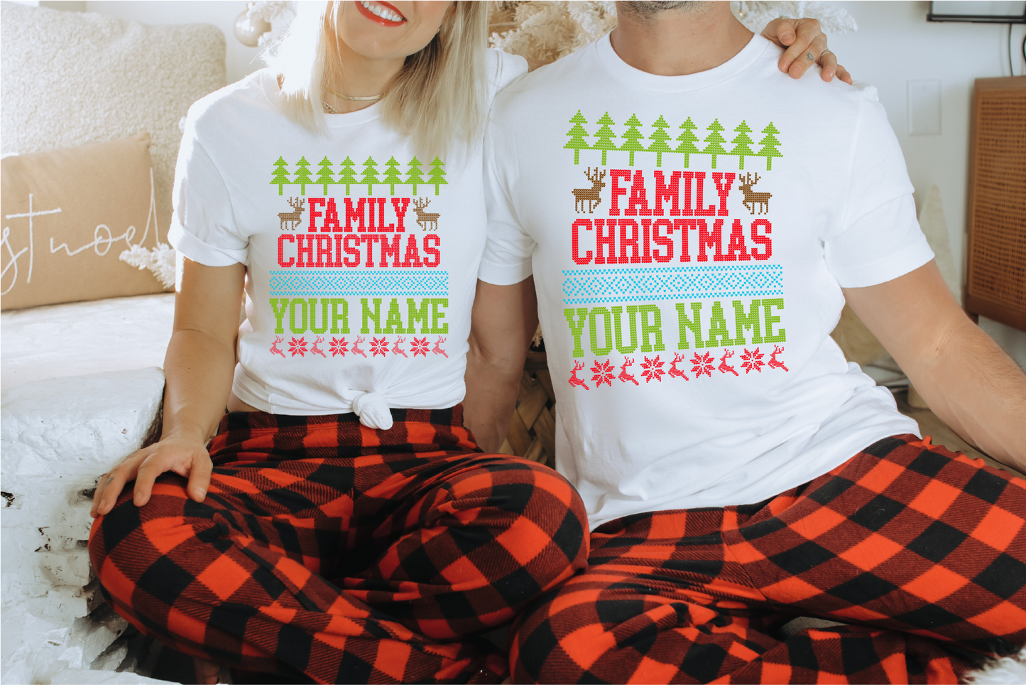 Family Christmas PERSONALIZED Unisex T-shirt | Christmas Apparel