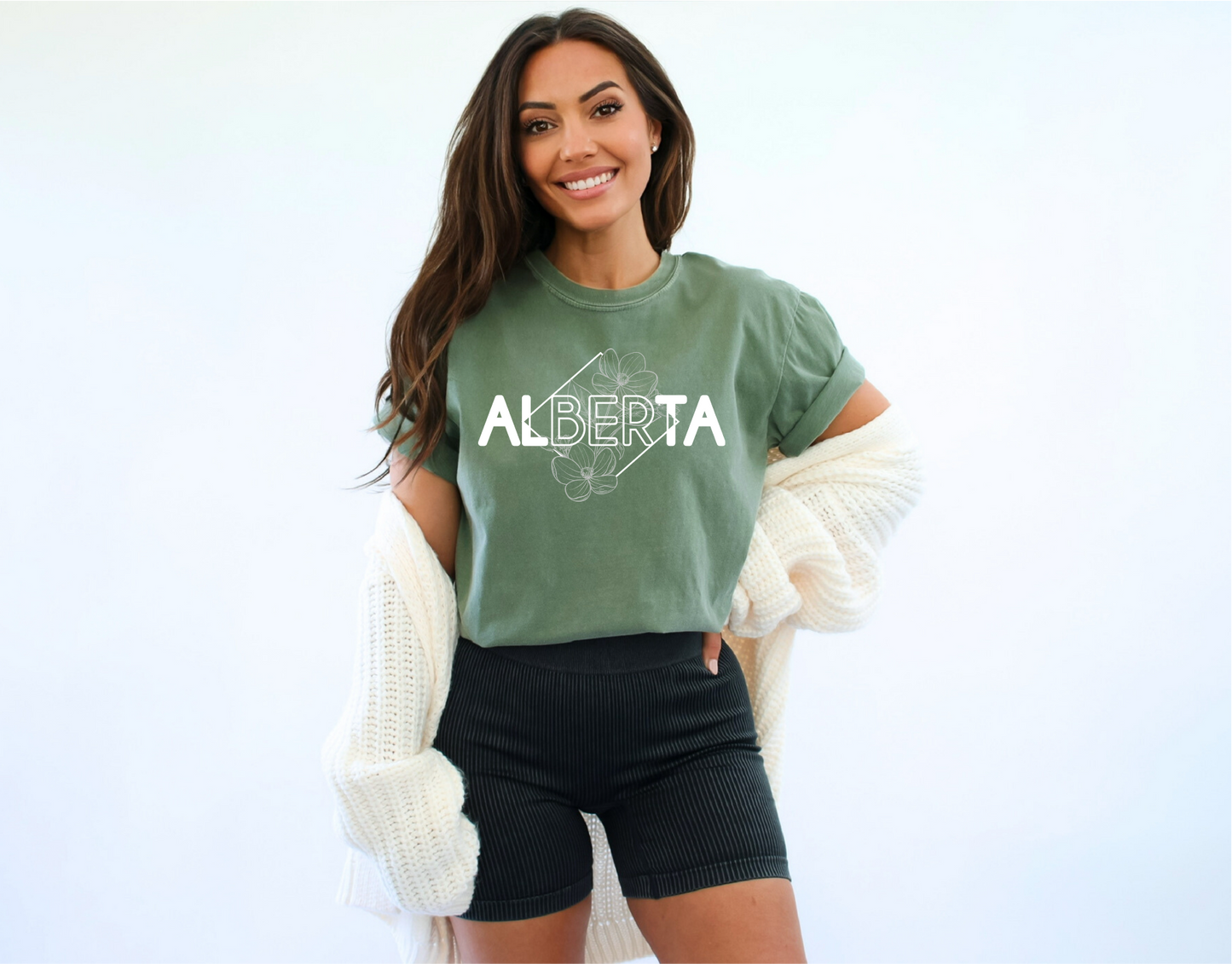 Alberta Diamond Line Art Unisex T-shirt | Alberta Clothing