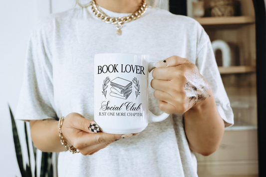 Book Lover Social Club Ceramic Mug | Bookish | Book Mug