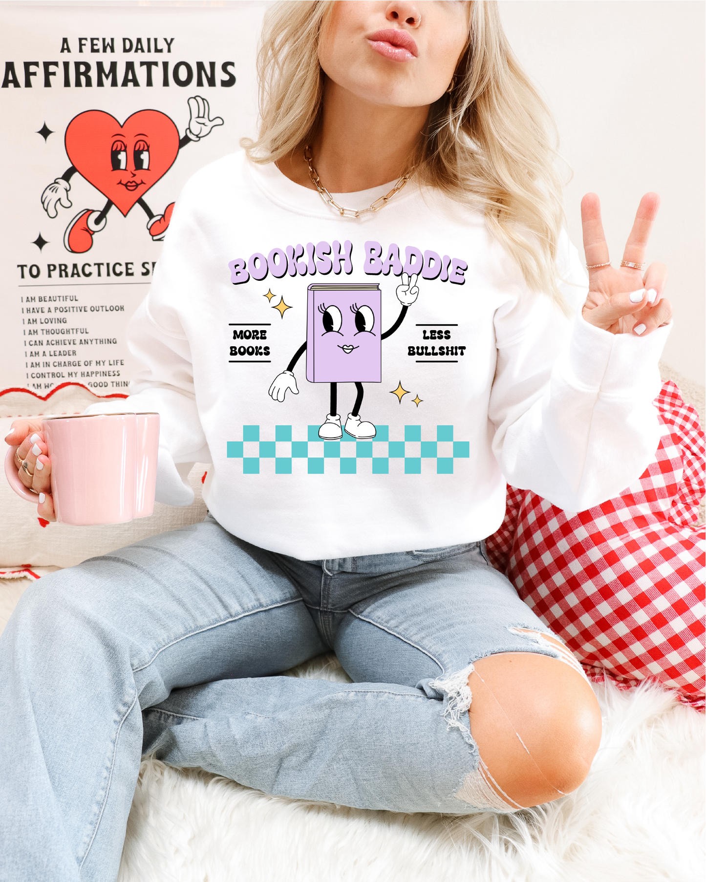 Bookish Baddie Unisex Crewneck Sweatshirt | Bookish Apparel