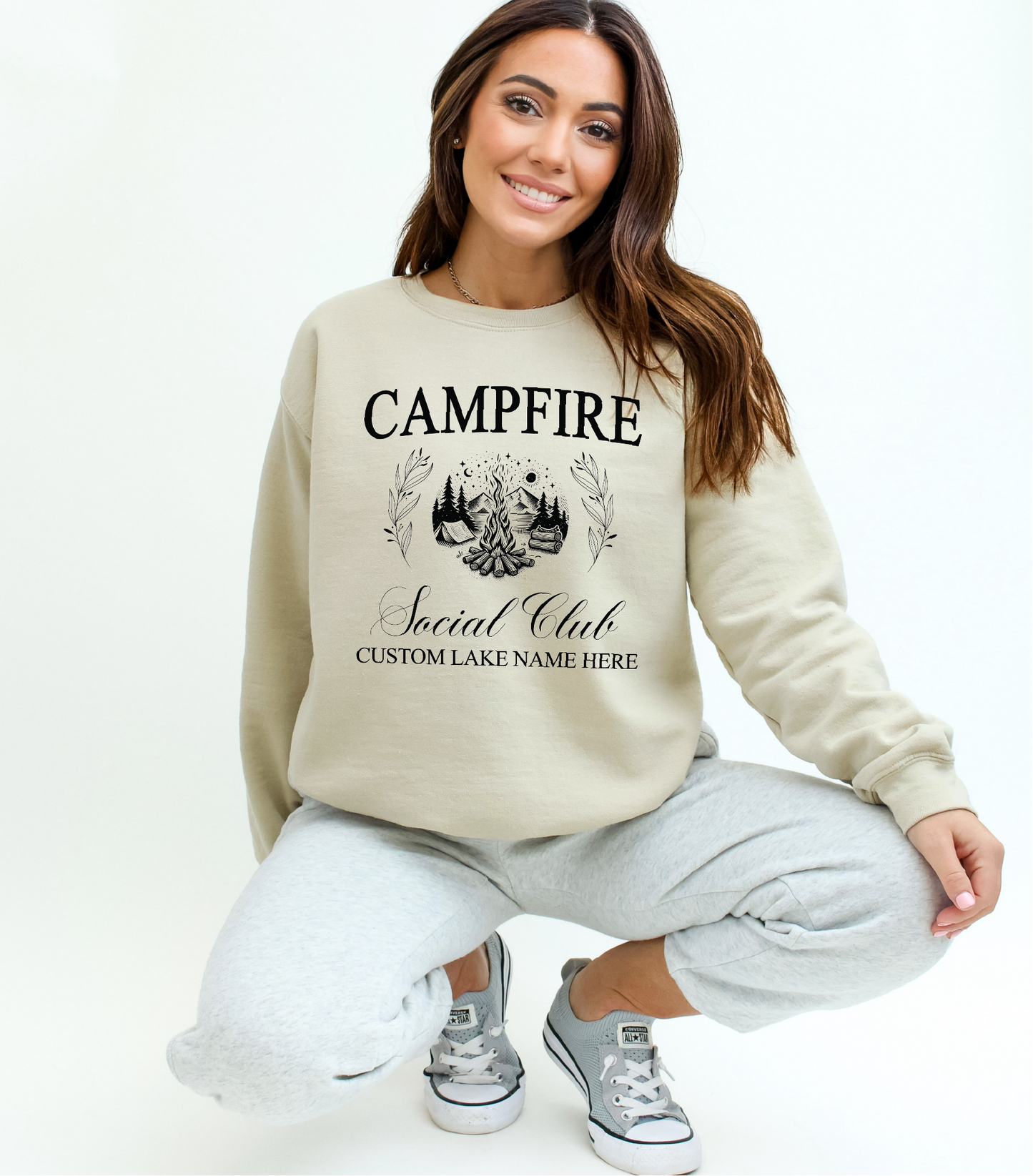Campfire Social Club Personalized Sweatshirt | Summer Apparel | Custom Apparel