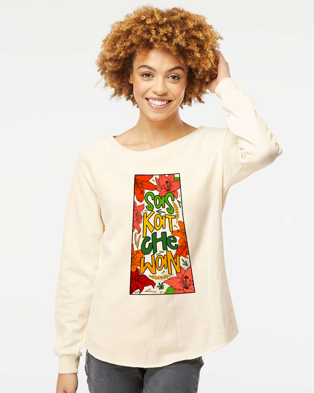 Saskatchewan Grow Where You Are Planted Premium Women's Sweatshirt | Saskatchewan Apparel