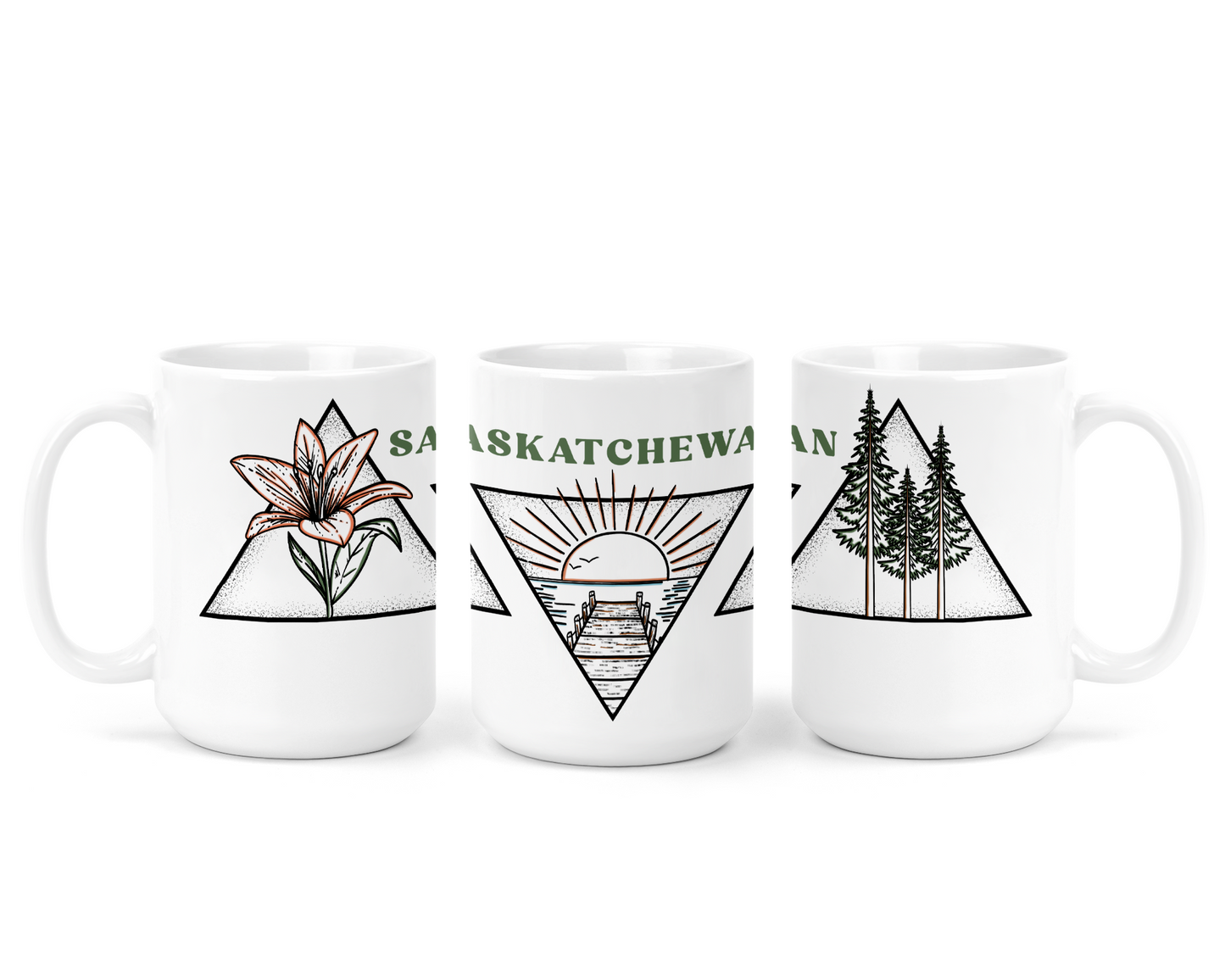 Saskatchewan Triangle Ceramic Mug | Saskatchewan Mug