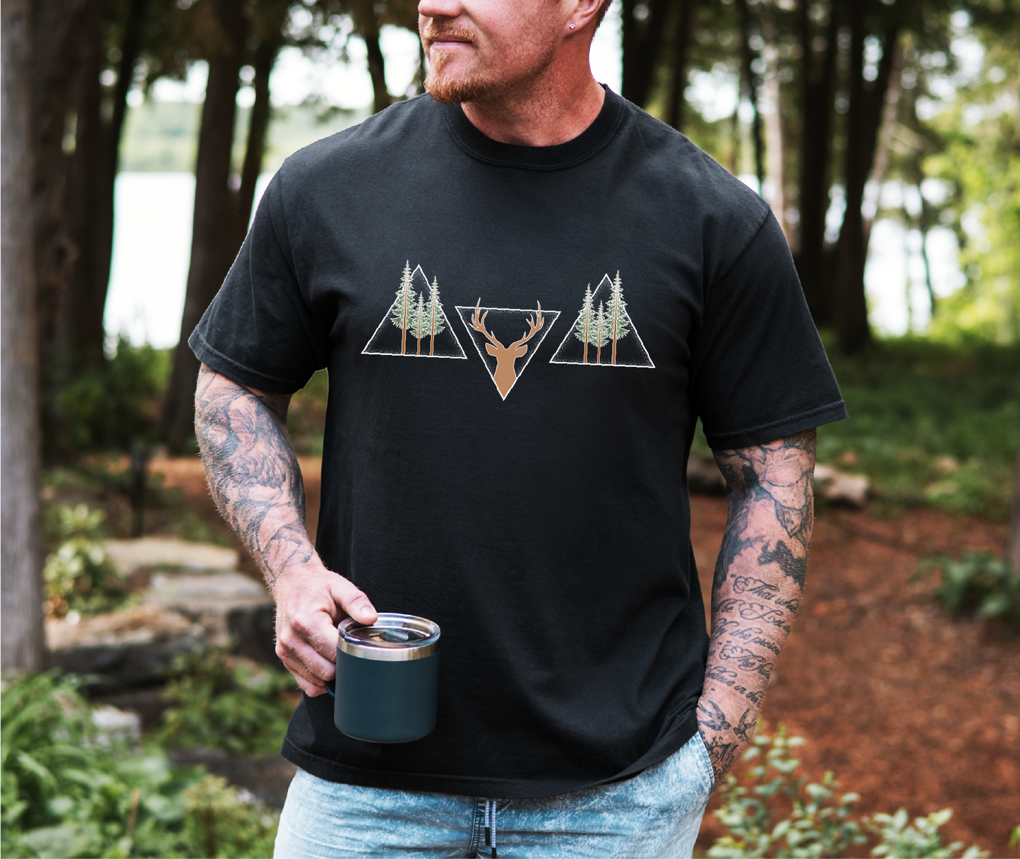 Hunting Triangles Unisex T-shirt