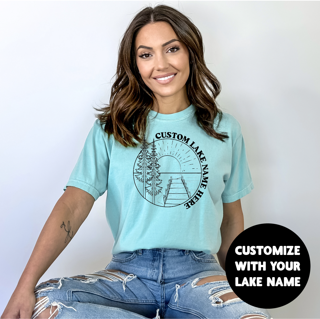 Lake Scene Personalized T-shirt | Lake Shirt | Custom Clothing