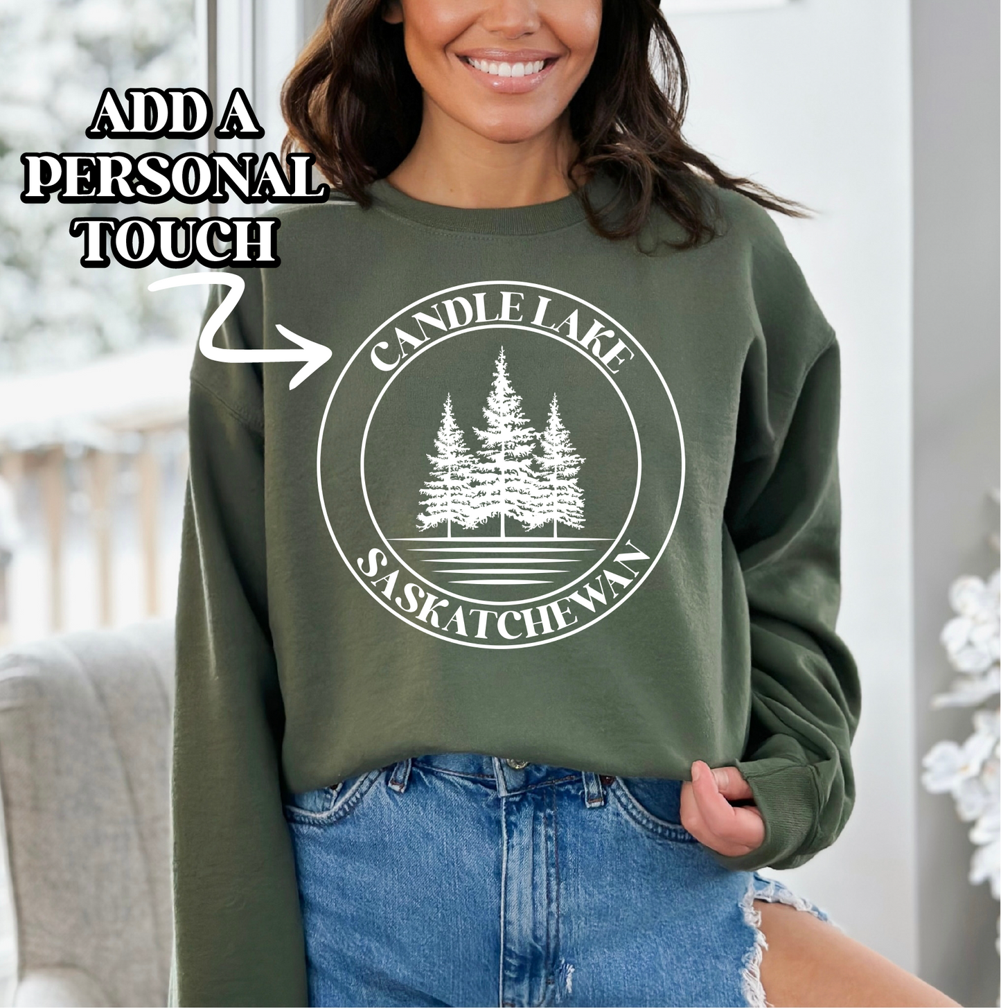 Circle Personalized Lake Sweatshirt | Custom Apparel
