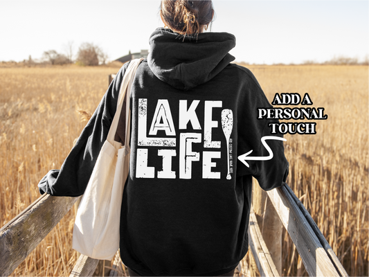 Lake Life Oar Personalized Lake Hoodie | Summer Apparel