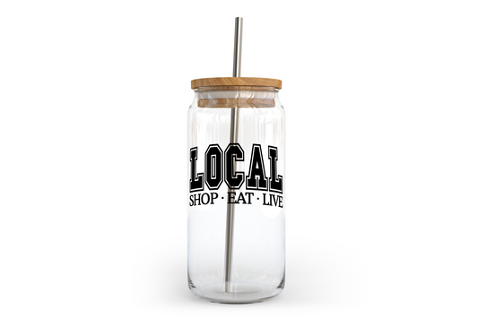 Local Glass Can with Bamboo Lid | Small Business | Shop Local