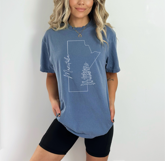 Manitoba Line Art Unisex T-shirt