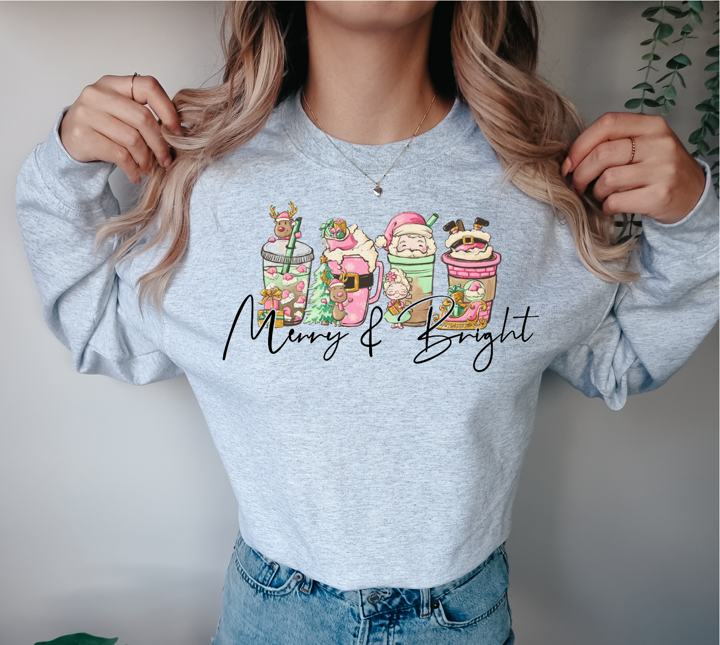 Merry & Bright Unisex Crewneck | Christmas Apparel