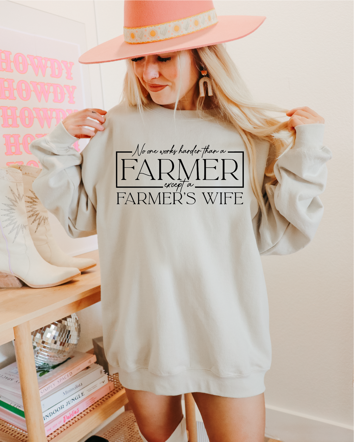 No One Works Harder - Farmer's Wife Unisex Crewneck