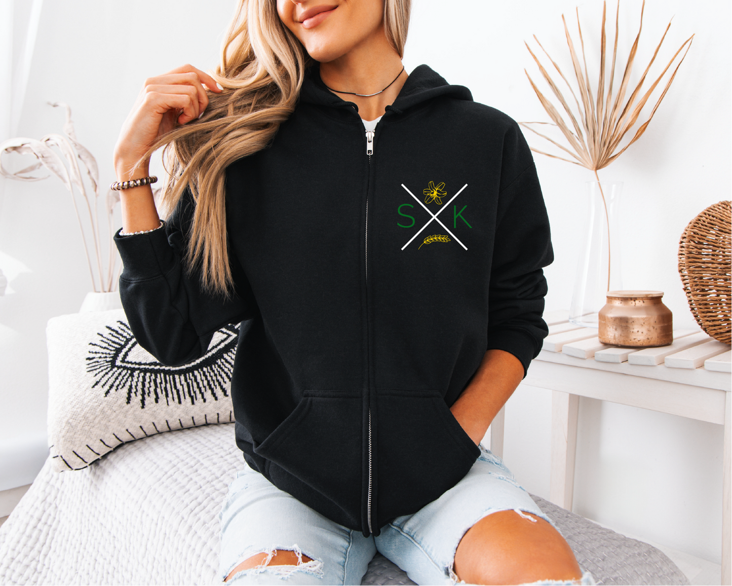Sask X Unisex Zip Up | Saskatchewan Apparel