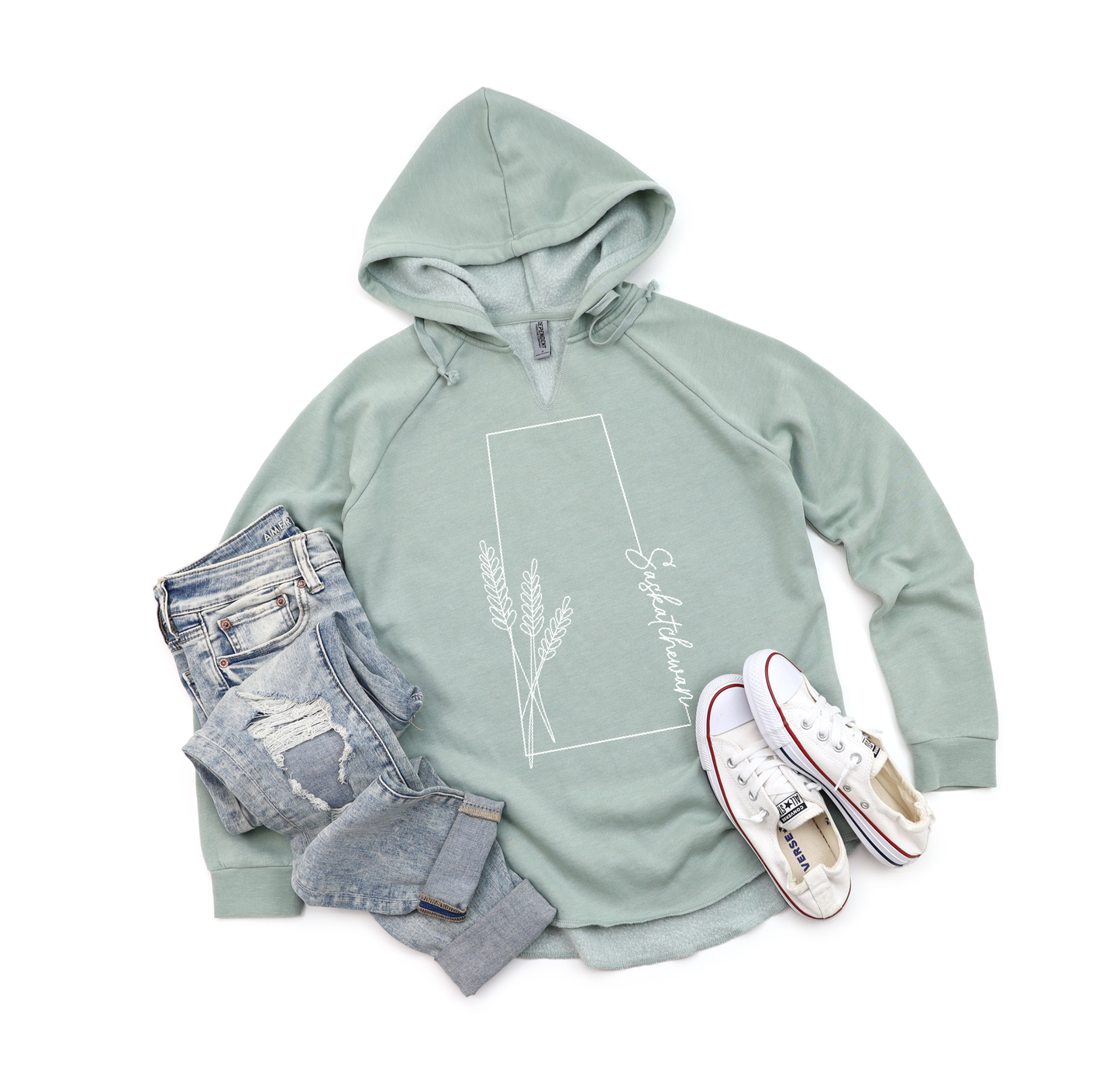 Saskatchewan Line Art Women's Bunnyhug