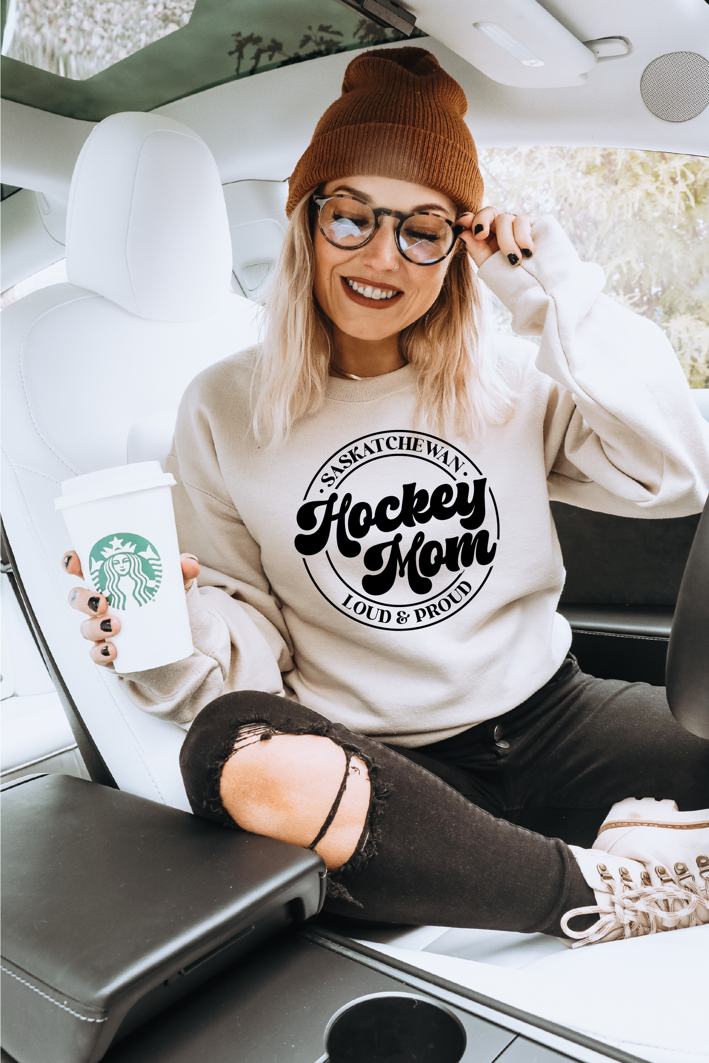 Saskatchewan Hockey Mom - Loud & Proud Unisex Crewneck