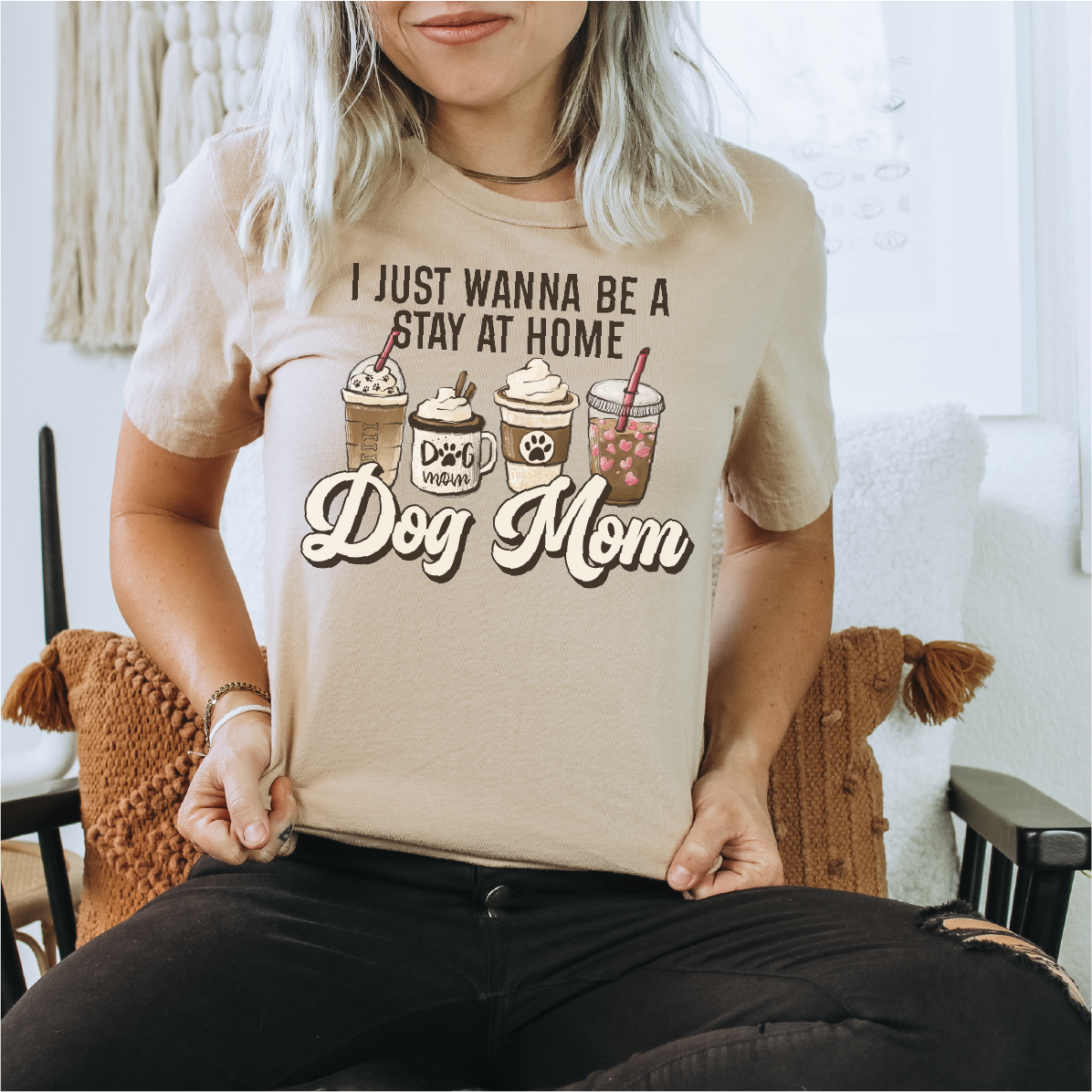 Stay at home 2024 dog mom shirt
