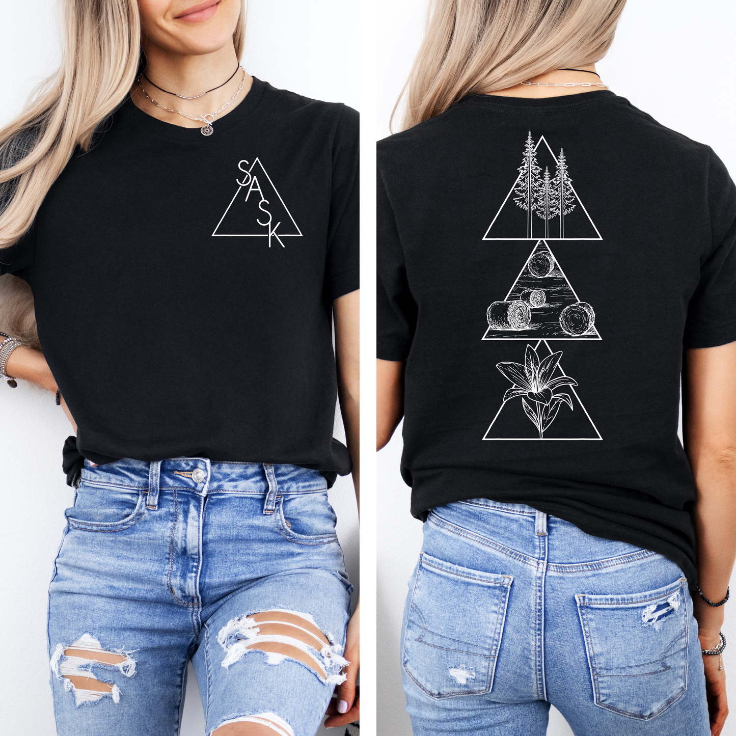 Geometric Saskatchewan Unisex T-shirt | Saskatchewan Clothing
