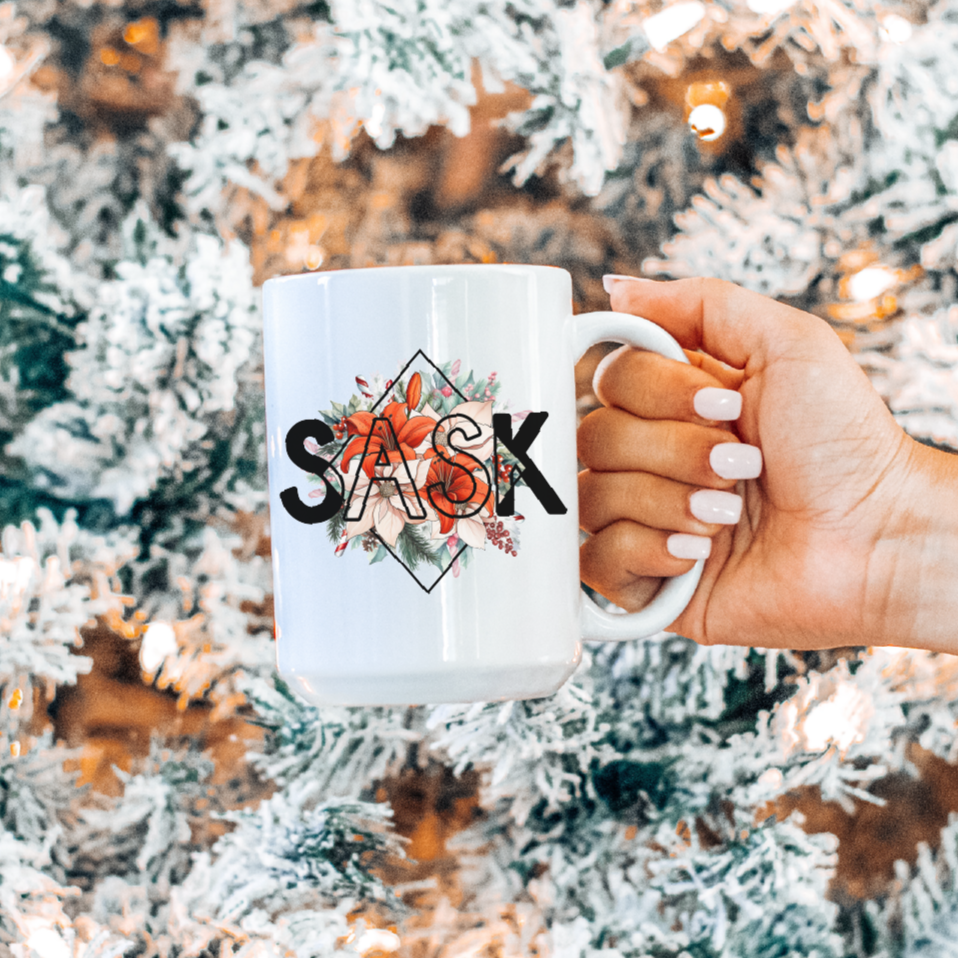 SPECIAL EDITION Sask Diamond Ceramic Mug | Christmas Mug