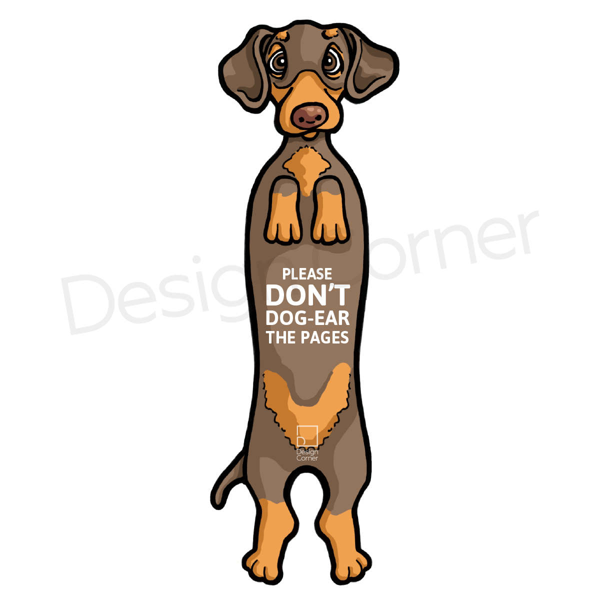 Dashund Dog Die Cut Bookmark
