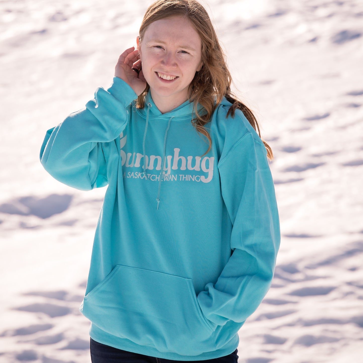 Bunnyhug It's A Saskatchewan Thing, Scuba Blue, Front View