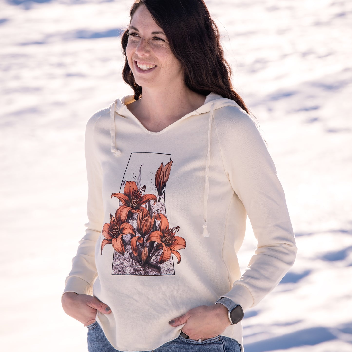 Prairie Lily Province Premium Women's Bunnyhug | Saskatchewan Apparel