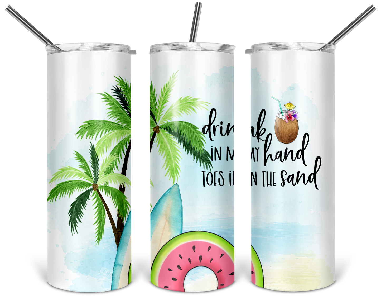 Drink in My Hand Skinny Tumbler