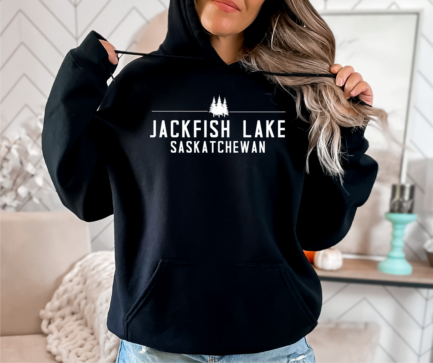 Minimalist Personalized Lake Hoodie