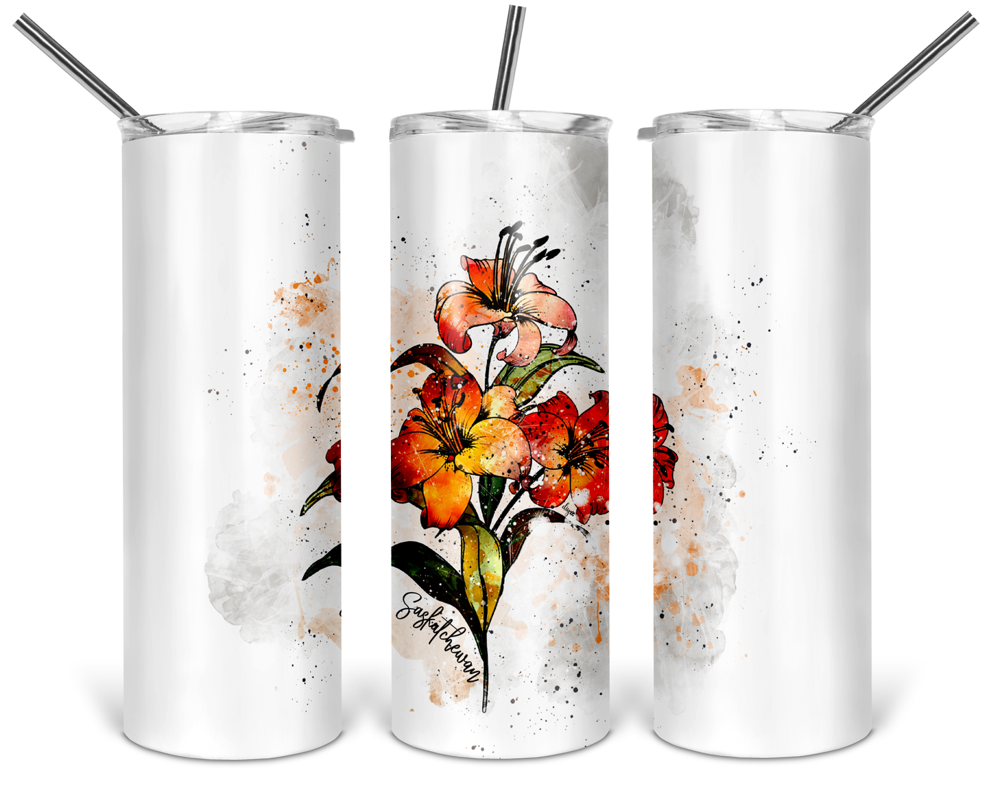 Prairie Lily Skinny Tumbler | Saskatchewan Tumbler