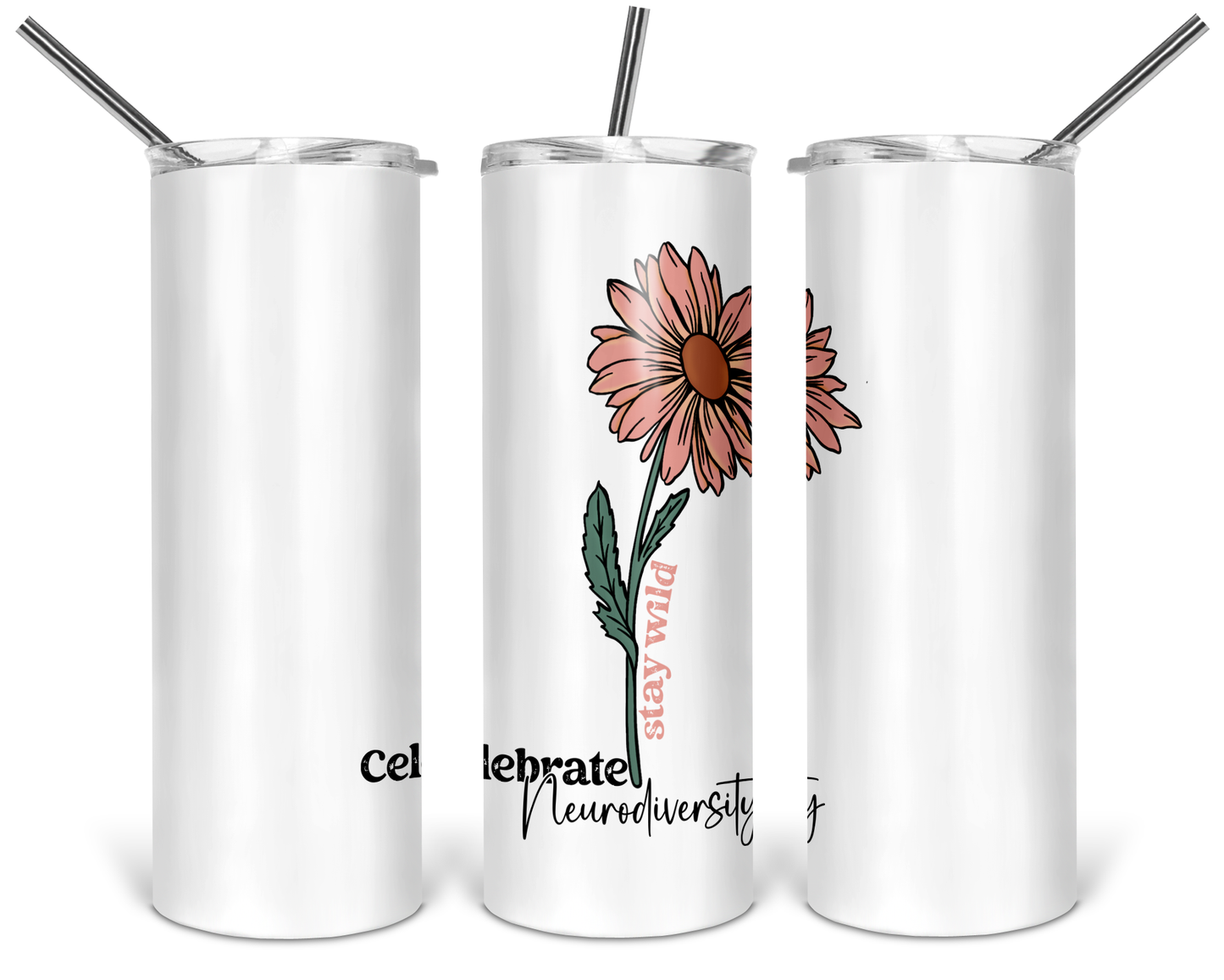 Celebrate Neurodiversity Skinny Tumbler
