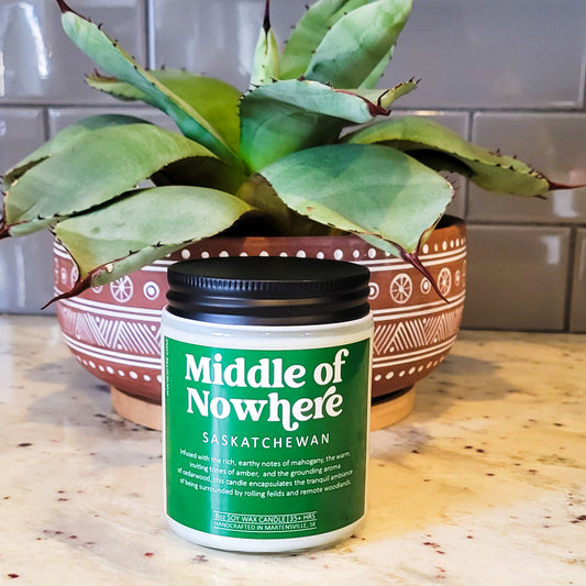 Middle Of Nowhere Saskatchewan Scented Candle | Saskatchewan Soy Candle
