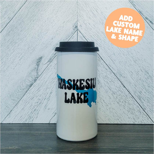 Lake Shape 16oz Stainless Steel Tumbler | Lake Drink Cup | Summer Tumbler