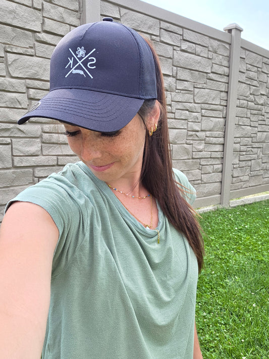 Sask X Embroidered Women's Ponytail Cap | Saskatchewan Hat