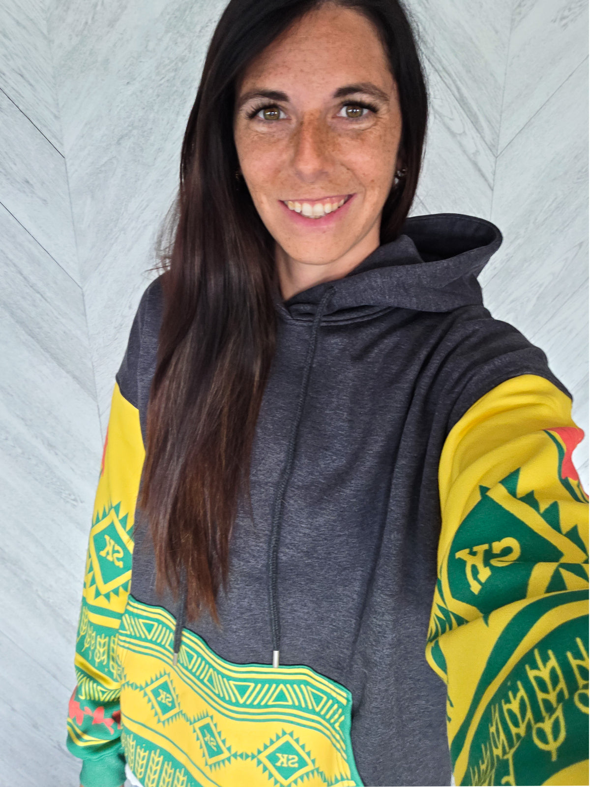 Prairie Mosaic Bunnyhug  | Saskatchewan Hoodie | Prairie Apparel