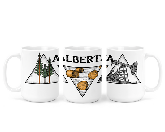 Alberta Triangle Ceramic Mug | Alberta Mug