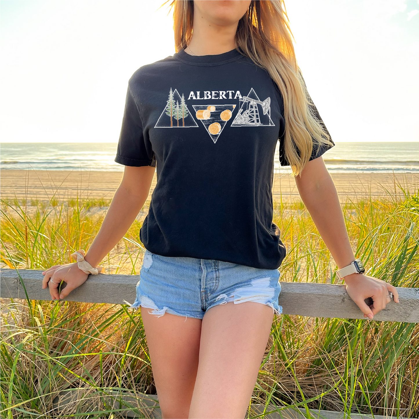 Alberta Oil Triangle Unisex T-shirt | Alberta Apparel