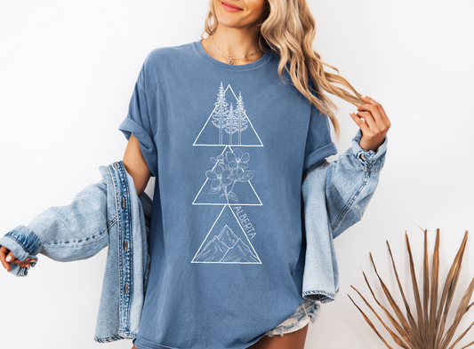 Geometric Alberta Unisex T-shirt | Prairie Clothing