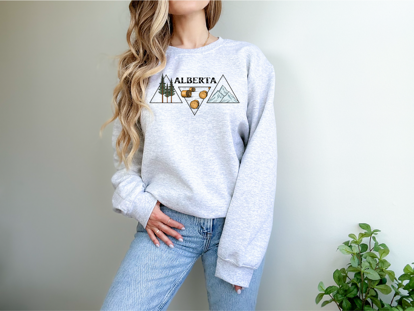 Alberta Triangles Unisex Crewneck | Prairie Apparel | Alberta Clothing