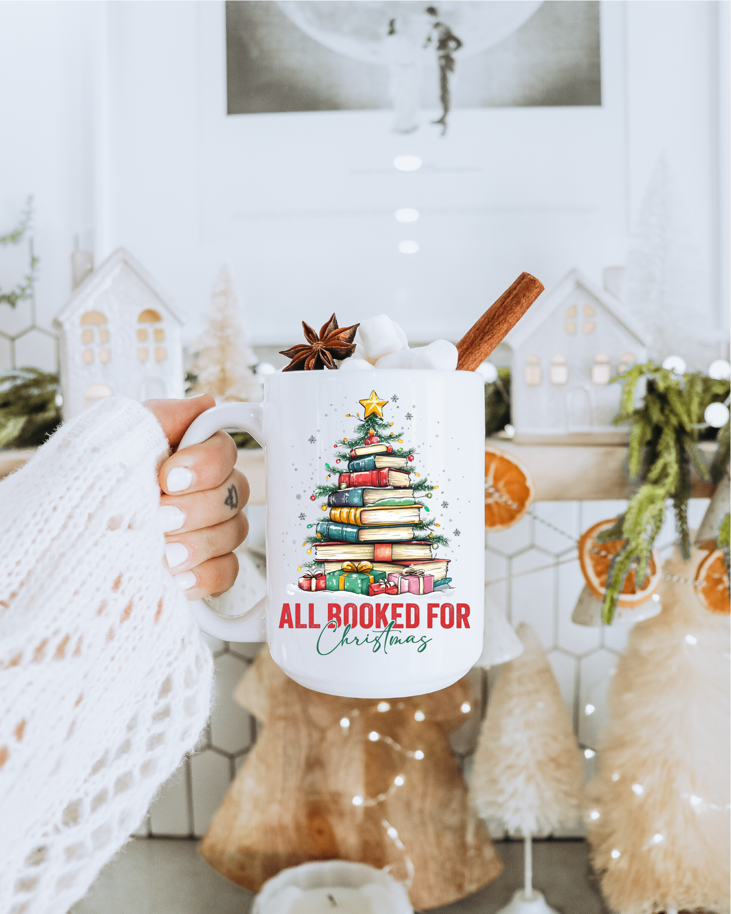 All booked For Christmas Ceramic Mug | Bookish