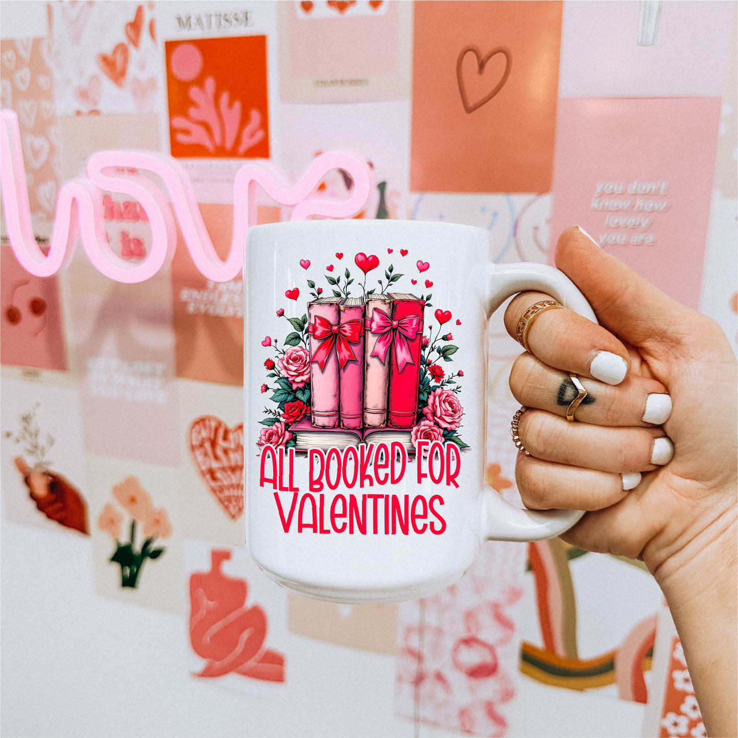 All Booked For Valentines Ceramic Mug | Bookish