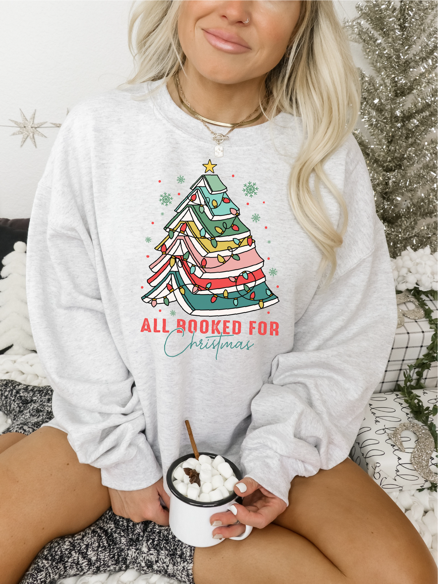 All Booked For Christmas Unisex Crewneck Sweatshirt