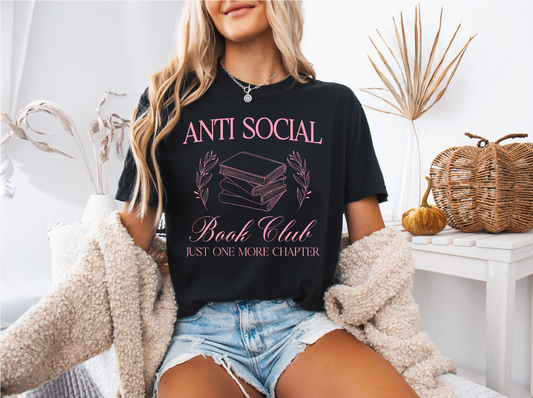 Anti Social Book Club T-shirt | Bookish Shirt