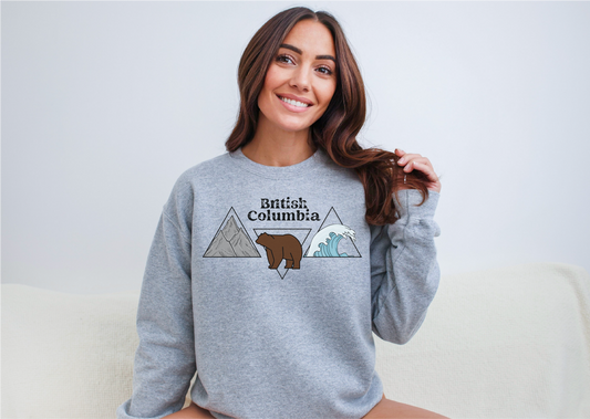 British Columbia Triangles Unisex Crewneck | BC Clothing