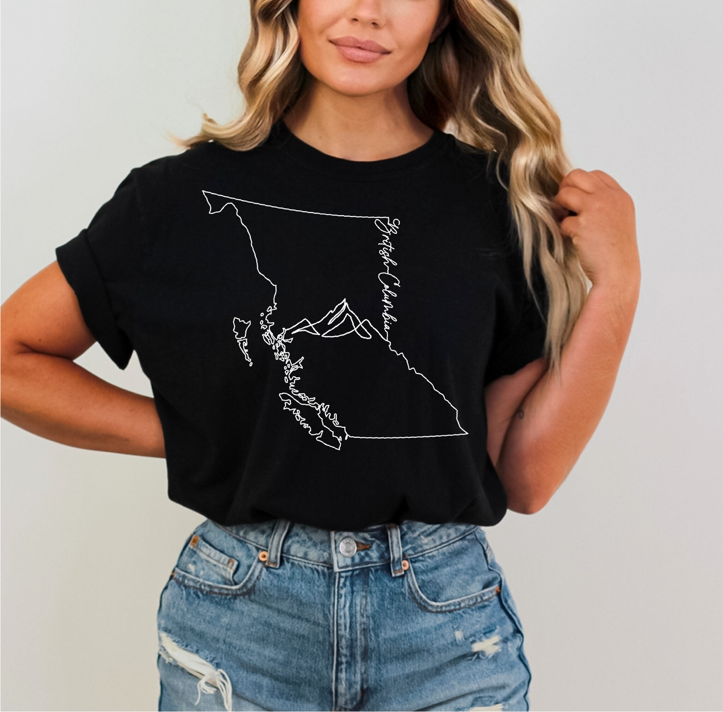 British Columbia Province Outline Unisex T-shirt | B.C. Clothing