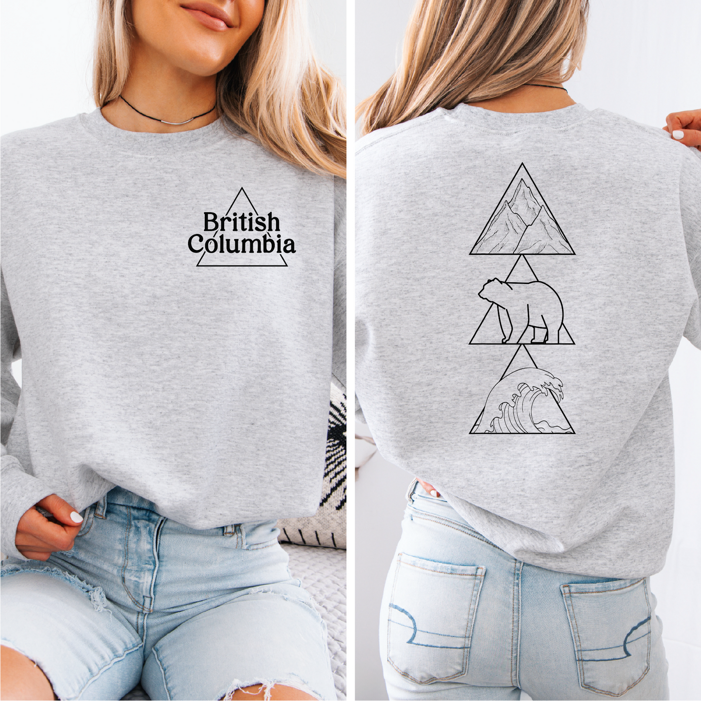 Geometric British Columbia Unisex Crewneck | BC Clothing