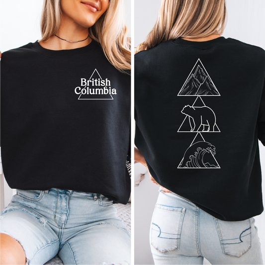 Geometric British Columbia Unisex Crewneck | BC Clothing