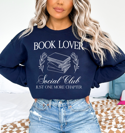 Book Lover Social Club Unisex Crewneck Sweatshirt | Bookish Apparel