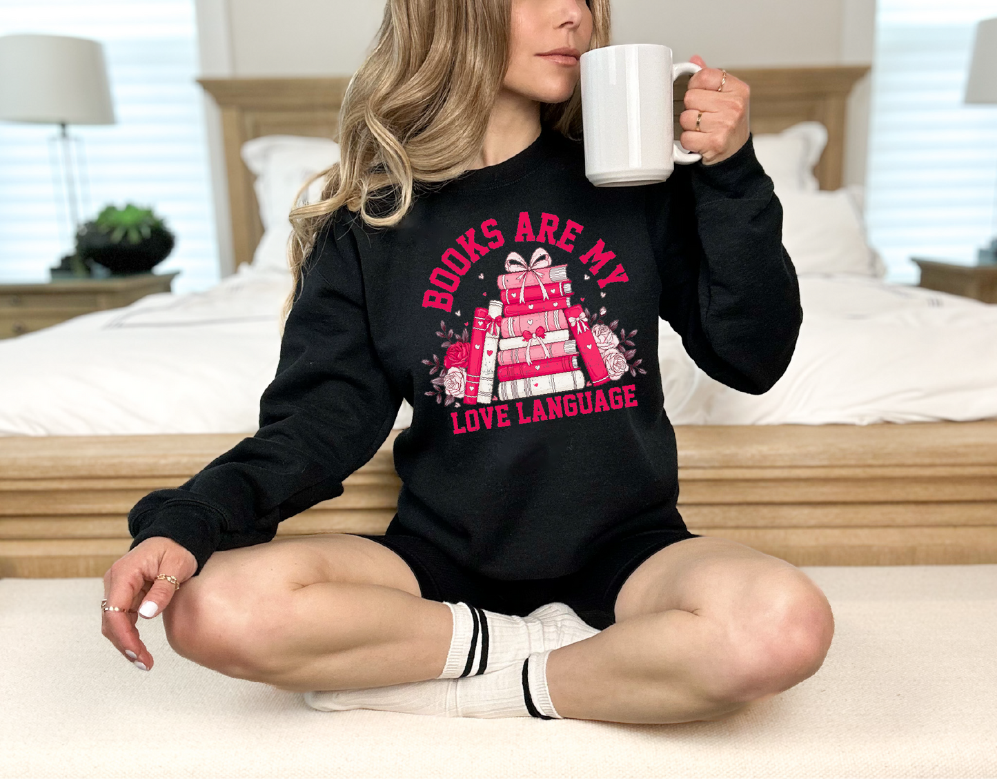 Books Are My Love Language Unisex Crewneck Sweatshirt | Bookish