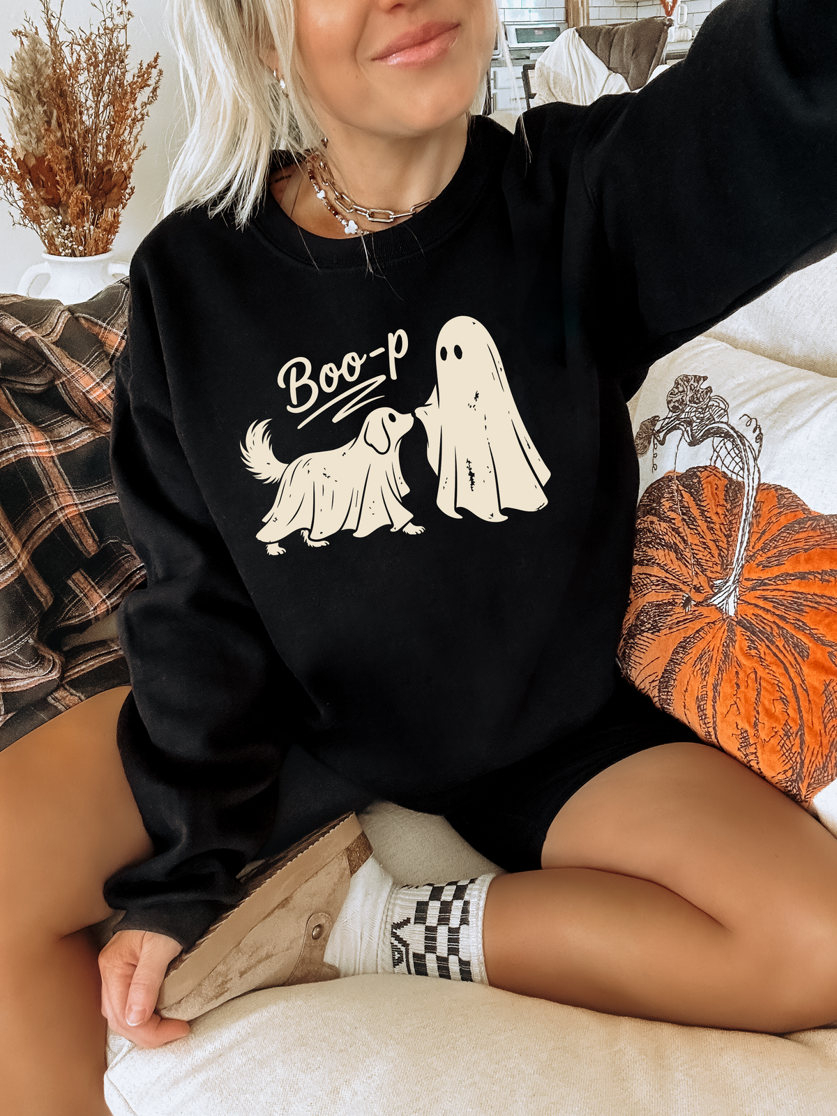 BOOP Unisex Crewneck Sweatshirt | Autumn Crewneck Sweatshirt
