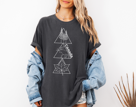 Geometric Canada Unisex T-shirt | Canadian Clothing
